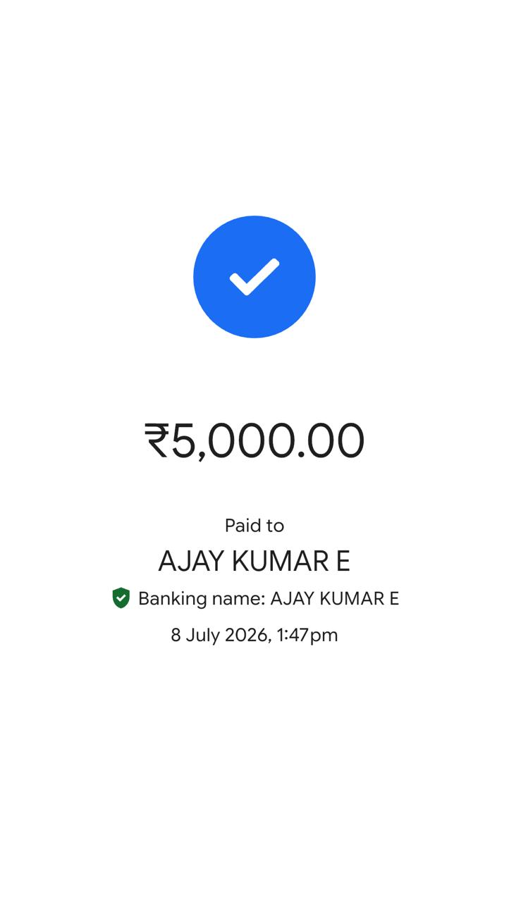 ₹5000 payment