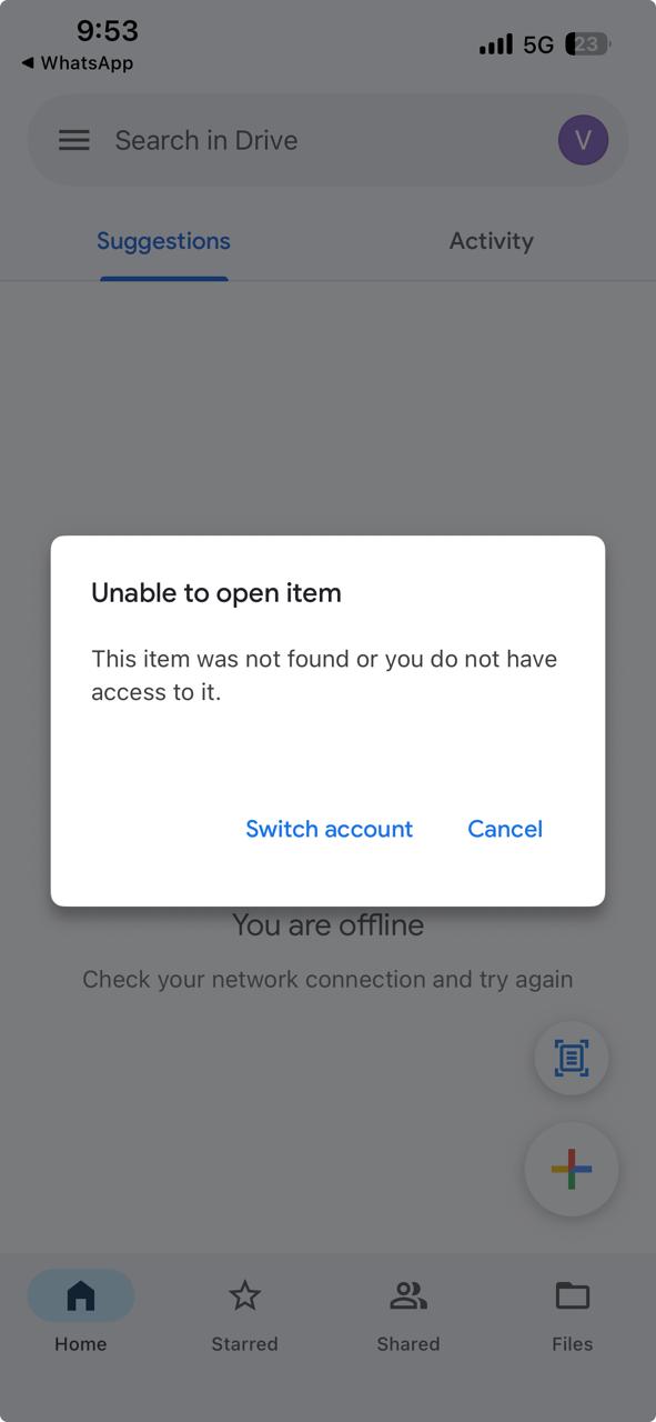 Drive access denied